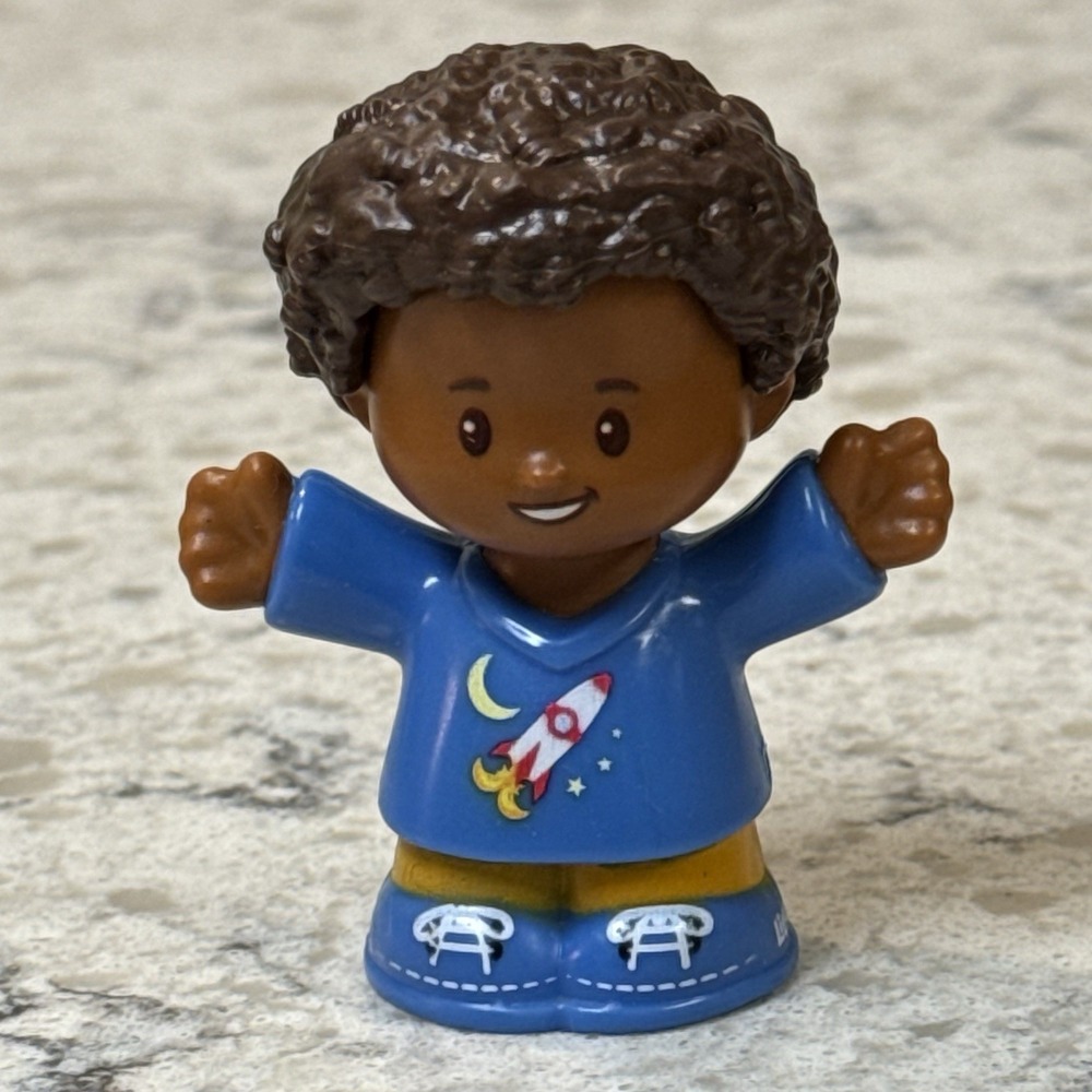 Fisher Price Little People Chris Boy Kid Blue Shirt Rocket Space Moon 2016